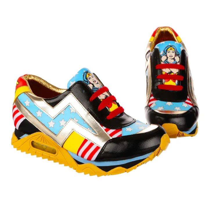 Wonder Woman in Gold/Black/Blue/Yellow by Irregular Choice