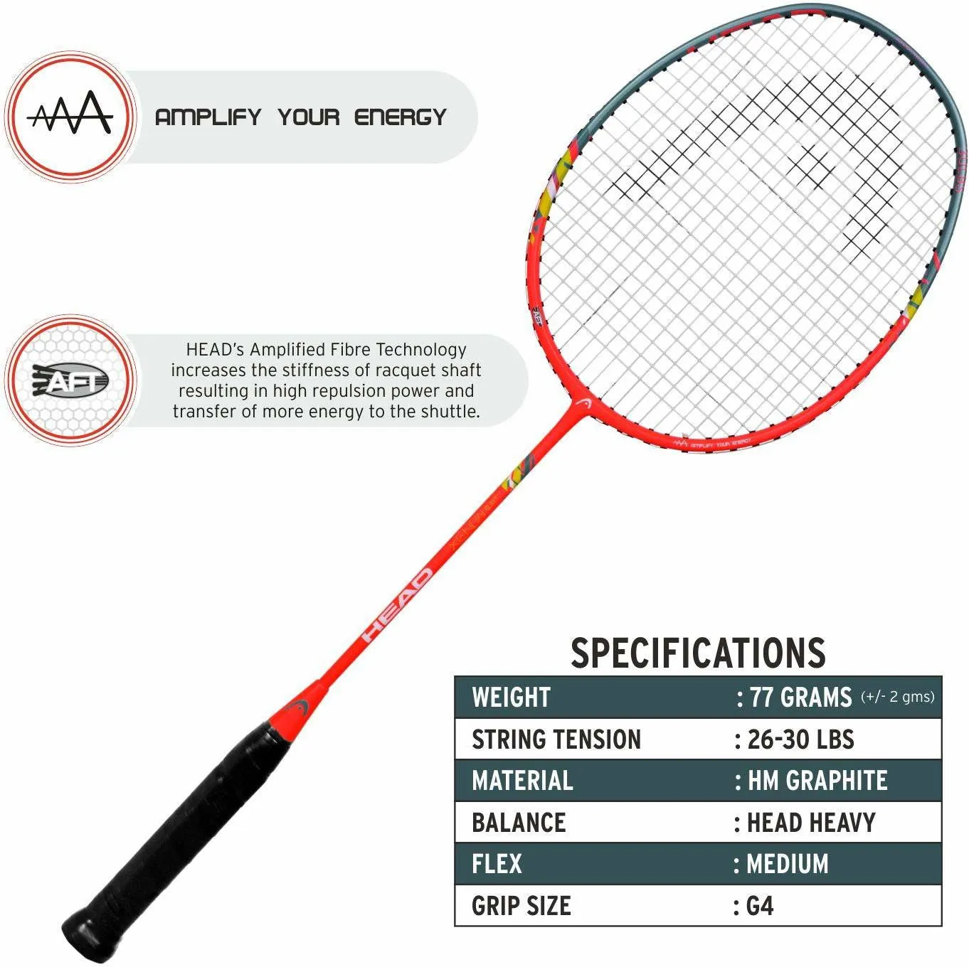 Xenon Blast HM Graphite Badminton Racquet Strung