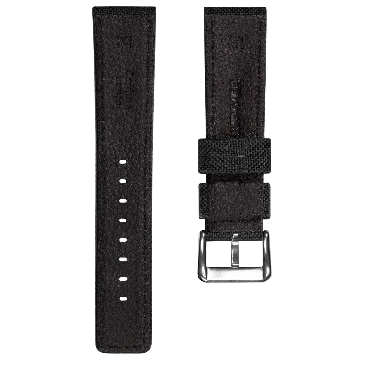 ZULUDIVER Cordura® Premium Divers Watch Strap - Black / Grey