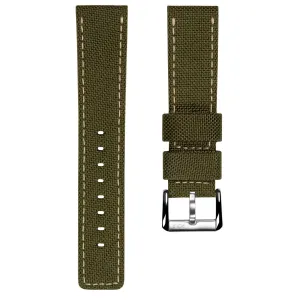 ZULUDIVER Cordura® Premium Divers Watch Strap - Green / Yellow